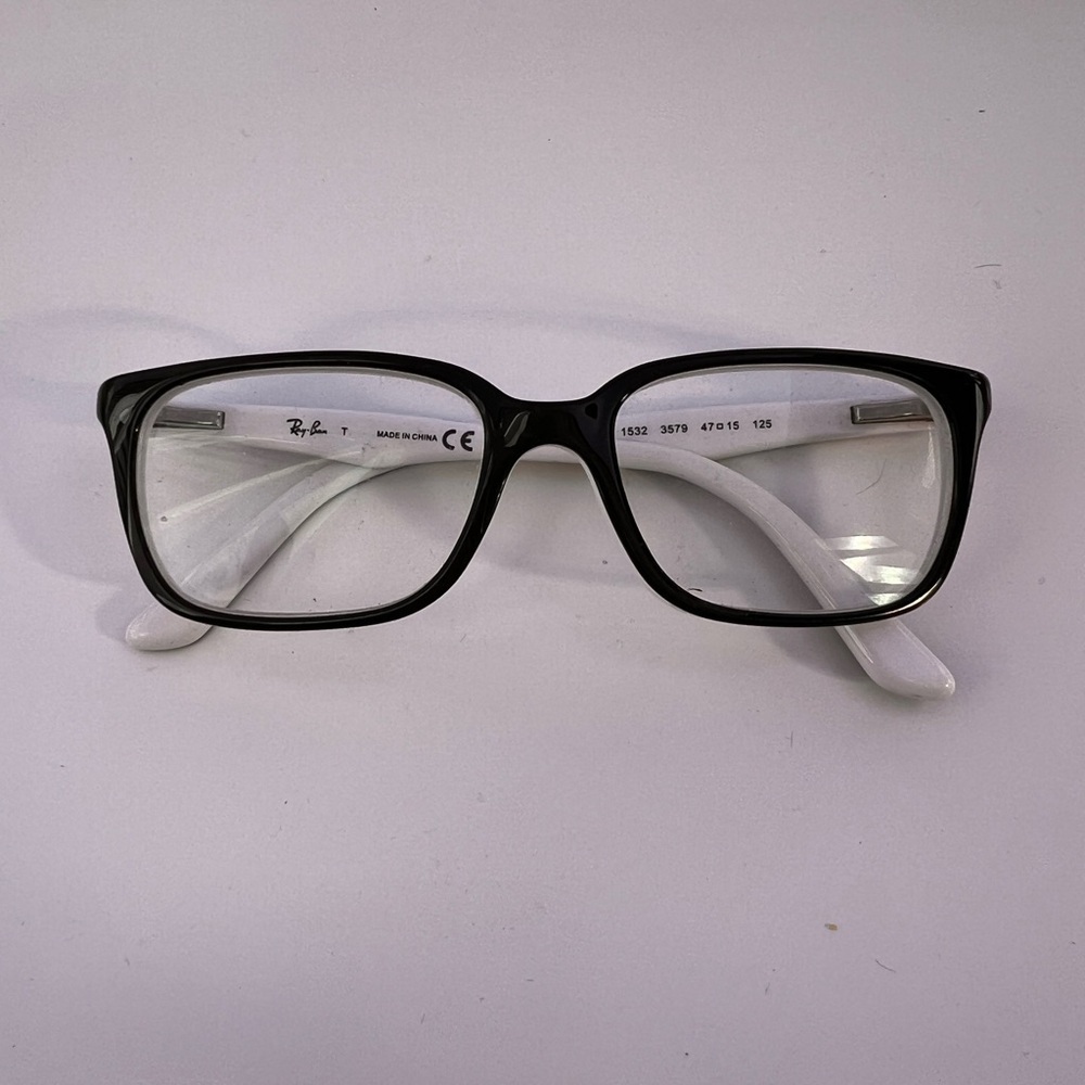 Ray-Ban Black and White Eyeglasses RB1592 3579 OPTICS KIDS